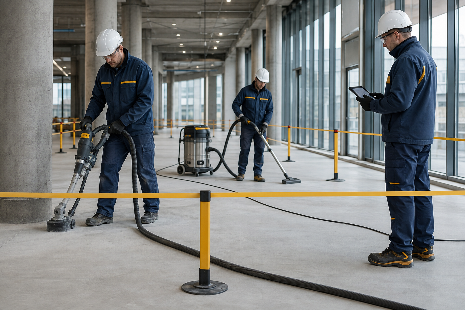 Professional active construction workfront cleaning