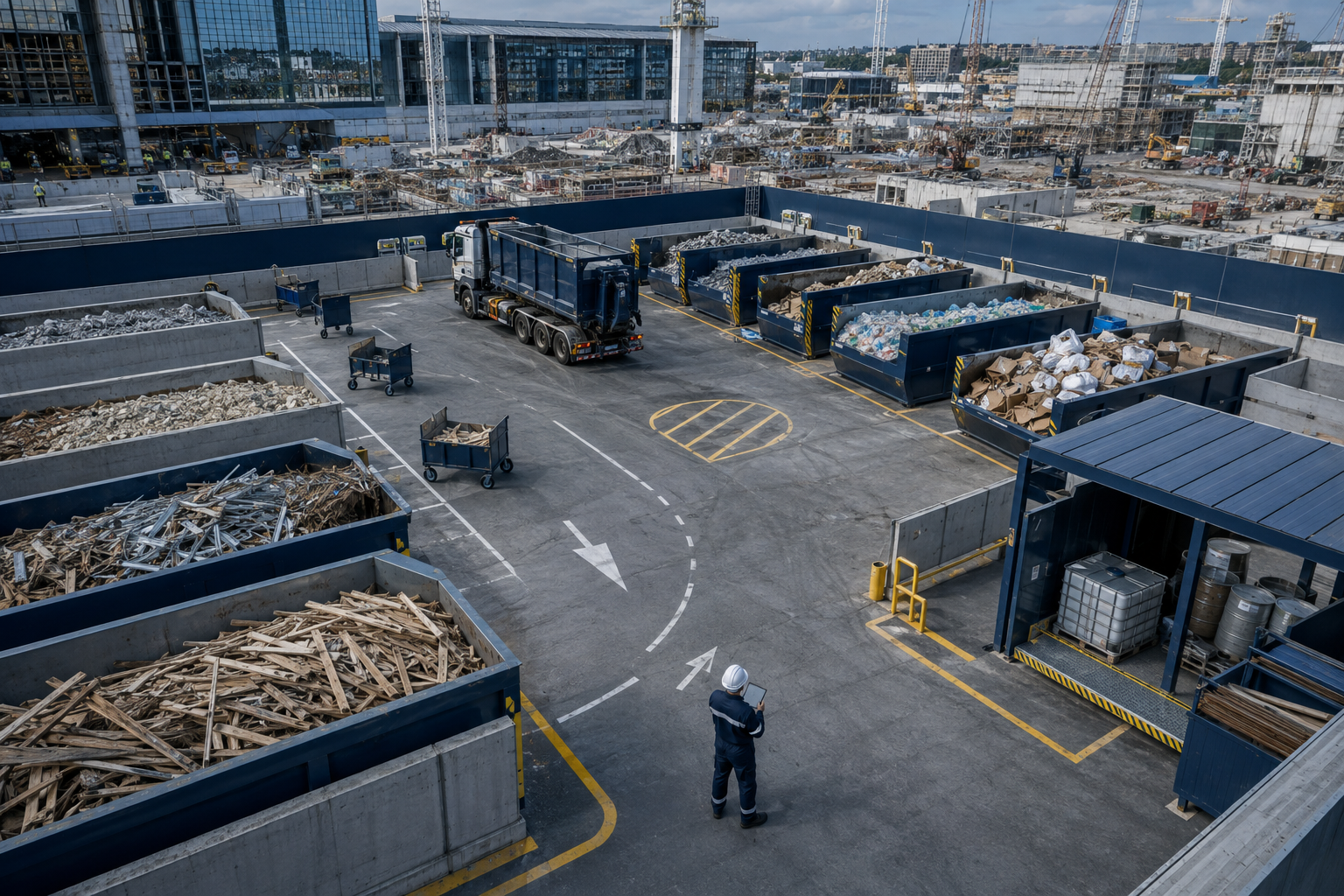Large construction project Waste Compound