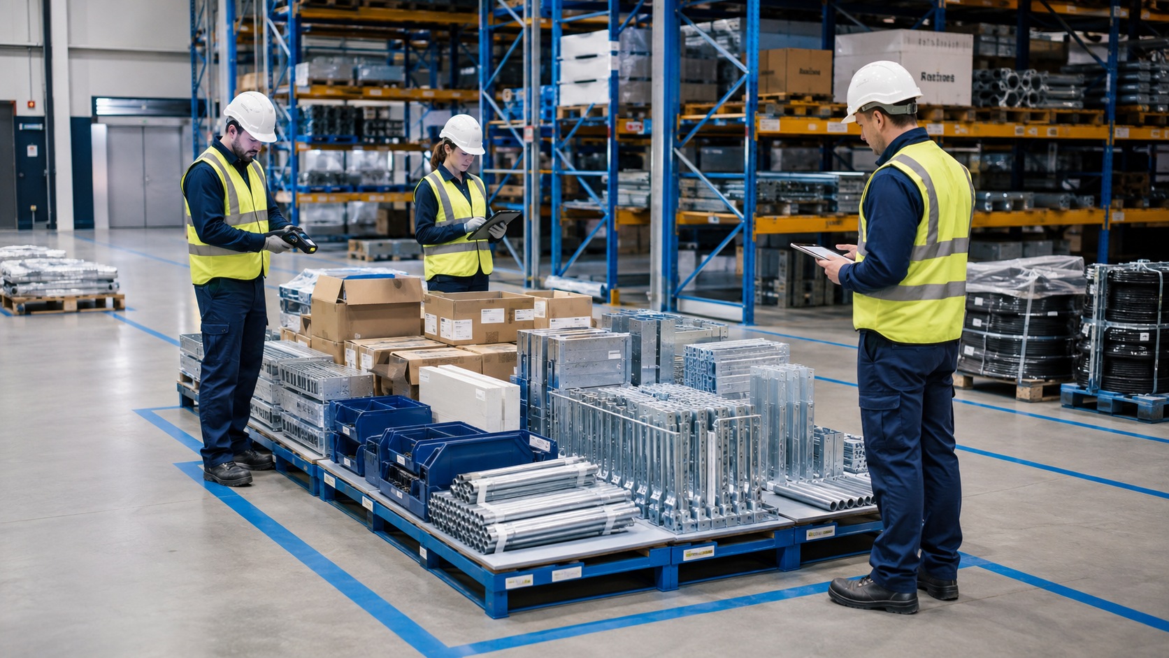 Warehouse kitting and staging